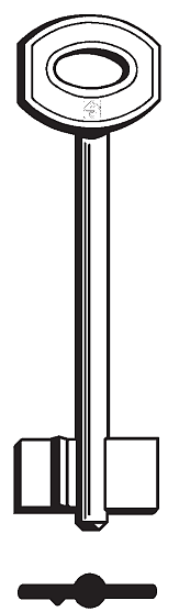 Afbeelding van Silca Klaviersleutel brass JW50