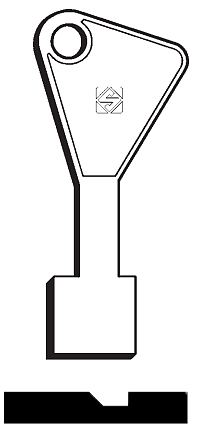 Afbeelding van Silca Klaviersleutel brass MT2