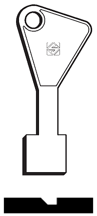 Afbeelding van Silca Klaviersleutel brass MT3