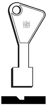 Afbeelding van Silca Klaviersleutel brass MT4