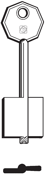 Afbeelding van Silca Klaviersleutel brass MTMF