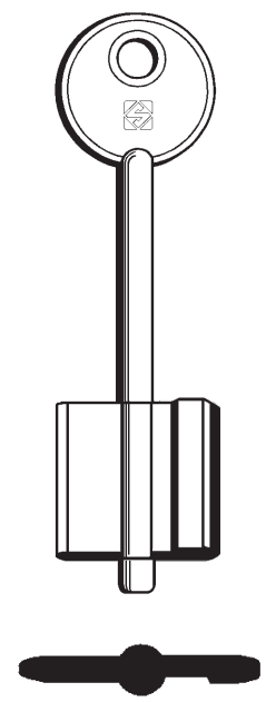 Afbeelding van Silca Klaviersleutel brass RLC