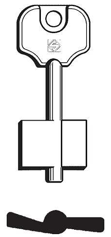 Afbeelding van Silca Klaviersleutel brass RN