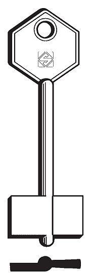 Afbeelding van Silca Klaviersleutel brass YC