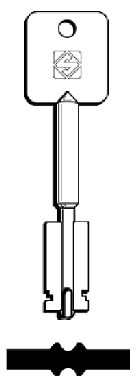 Afbeelding van Silca Klaviersleutel ijzer dop 5FS7 (FAS)