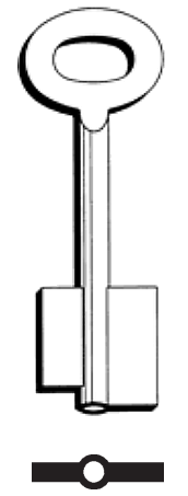 Afbeelding van Silca Klaviersleutel ijzer dop G792
