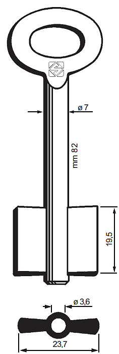 Afbeelding van Silca Kluissleutel ijzer 8978/1