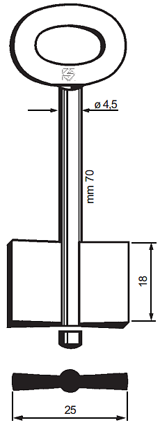 Afbeelding van Silca Dubbelbaardsleutel ijzer 7107
