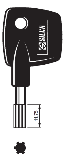 Afbeelding van Silca Klaviersleutel brass 5JM1P
