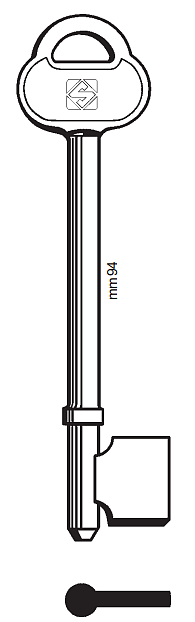 Afbeelding van Silca Klaviersleutel ijzer 2AS3