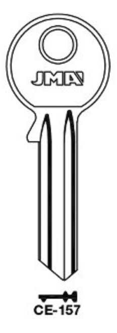 Afbeelding van Cilindersleutel staal enkelzijdg CES CE-157 (CE157)