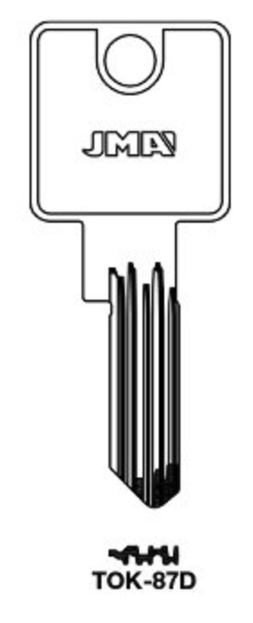 Afbeelding van Cilindersleutel staal enkelzijdg TOK-87D