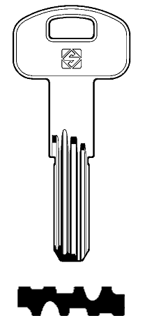 Afbeelding van Silca Boringsleutel brass SCM1R