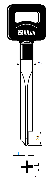 Afbeelding van Silca Stersleutel plastic kop brass XMR2P