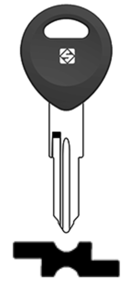 Afbeelding van Silca Scootersleutel plastic kop brass BNE1RP