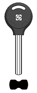 Afbeelding van Silca blokjessleutel plastic kop brass CTY1P