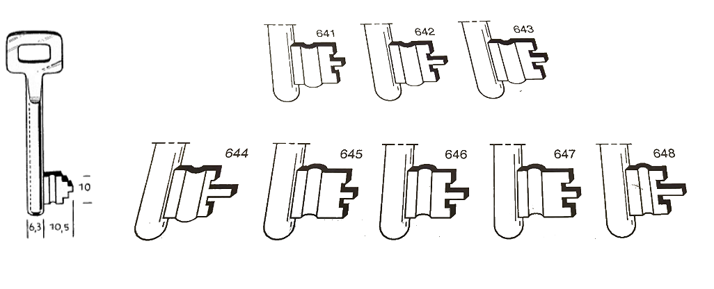 Afbeelding van Lips klaviersleutel art. 867/2088- 645