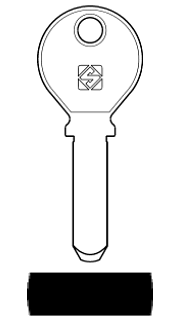 Afbeelding van Silca Boringsleutel nikkel KE3