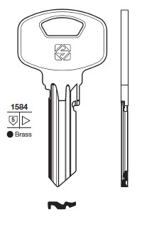 Afbeelding van Silca Cilindersleutel staal YA123SM (Yale R5)