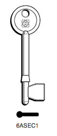 Afbeelding van Silca Klaviersleutel brass 6ASEC1