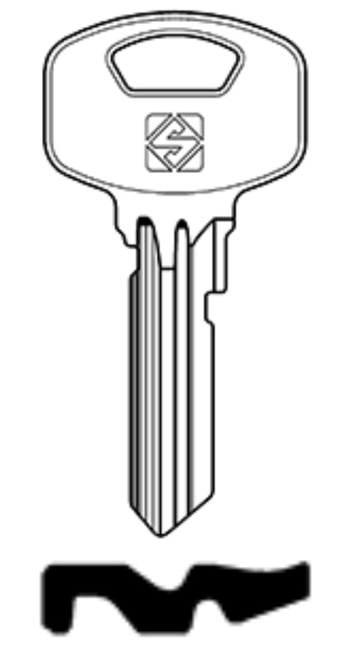 Afbeelding van Silca Cilindersleutel staal YA121SM (Yale 600GM)