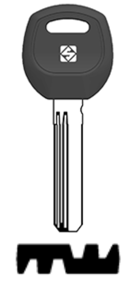 Afbeelding van Silca Boringsleutel brass plastic kop WJ2RP