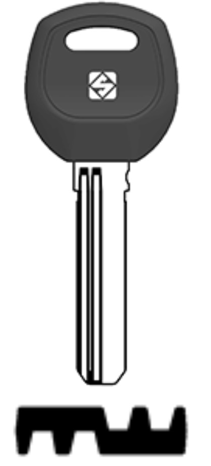 Afbeelding van Silca Boringsleutel brass plastic kop WJ3RP