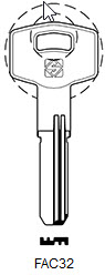 Afbeelding van Silca Boringsleutel brass FAC32