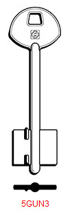 Afbeelding van Silca Klaviersleutel brass 5GUN3