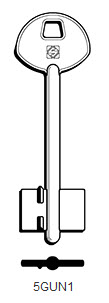 Afbeelding van Silca Klaviersleutel brass 5GUN1