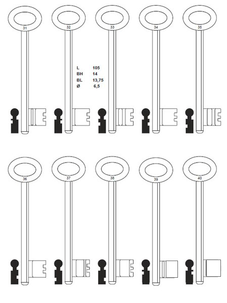 Afbeelding van Poortsleutel klavier 2600 nr. 31