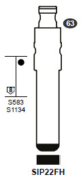 Afbeelding van Silca Flip Key insert SIP22FH