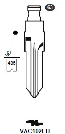 Afbeelding van Silca Flip Key insert VAC102FH