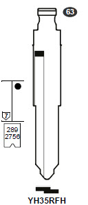 Afbeelding van Silca Flip Key insert YH35RFH