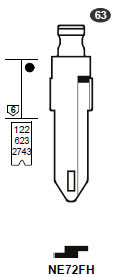 Afbeelding van Silca Flip Key insert NE72FH