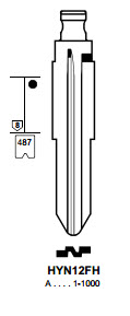 Afbeelding van Silca Flip Key insert HYN12FH