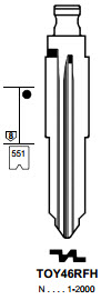 Afbeelding van Silca Flip Key insert TOY46RFH