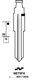 Afbeelding van Silca Flip Key insert NE75FH