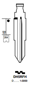 Afbeelding van Silca Flip Key insert DH5RFH