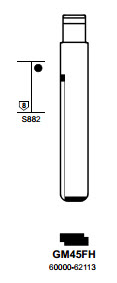 Afbeelding van Silca Flip Key insert GM45FH