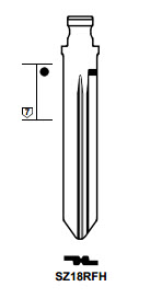 Afbeelding van Silca Flip Key insert SZ18RFH