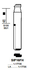 Afbeelding van Silca Flip Key insert SIP16FH