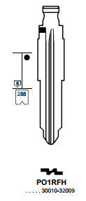 Afbeelding van Silca Flip Key insert PO1RFH