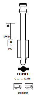 Afbeelding van Silca Flip Key insert FO19FH