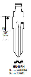 Afbeelding van Silca Flip Key insert HU46FH