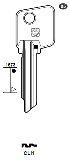 Afbeelding van Silca Cilindersleutel brass CLI1R