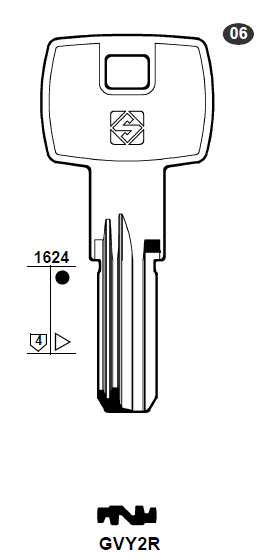 Afbeelding van Silca Boringsleutel brass GVY2R