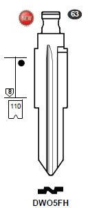 Afbeelding van Silca Flip Key insert DWO5FH