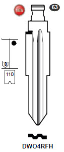 Afbeelding van Silca Flip Key insert DWO4RFH