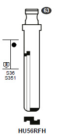 Afbeelding van Silca Flip Key insert HU56RFH